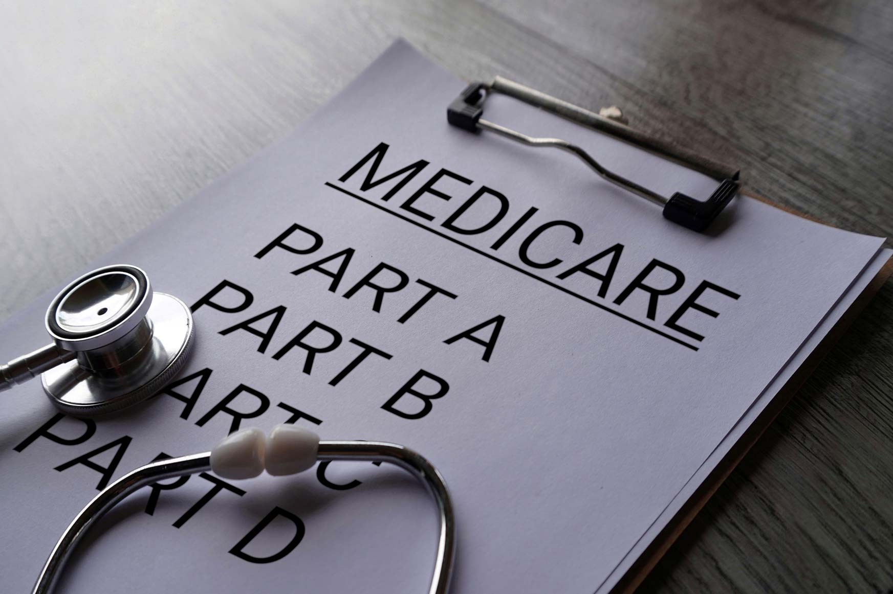 Senior reviewing Medicare paperwork