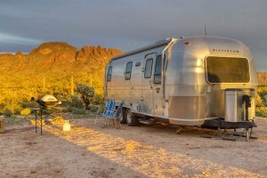 Trailer in the desert