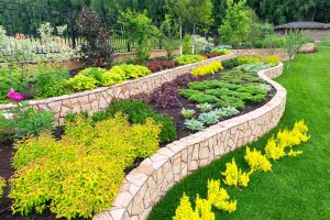 Spring flower bed