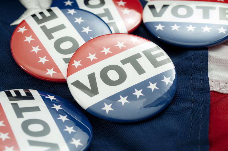 vote buttons for election