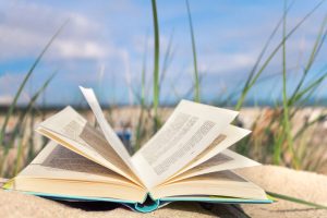 beach read, book on the sand