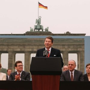 AI Created image of Reagan on June 12th in berlin