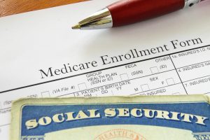 SS and med. Social Security card and Medicare enrollment form