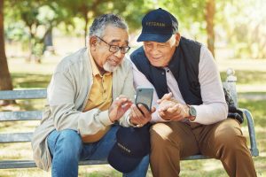 veterans on cell phone, on the VA app store