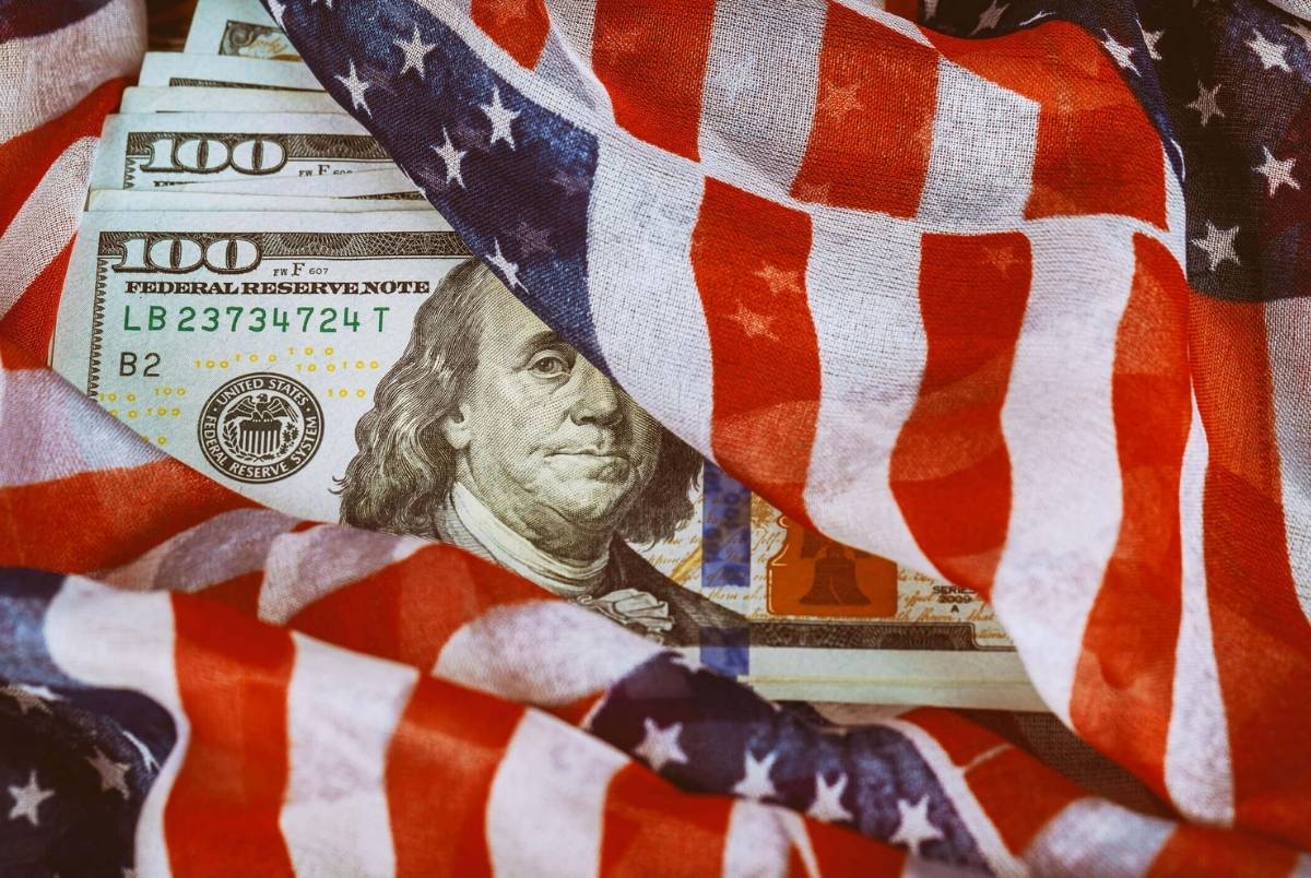 US 100 Dollar currency Banknotes of America, money and finance