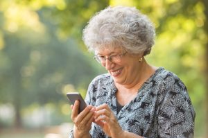 senior texting on their phone