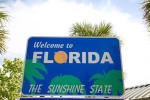 florida state sign, red states