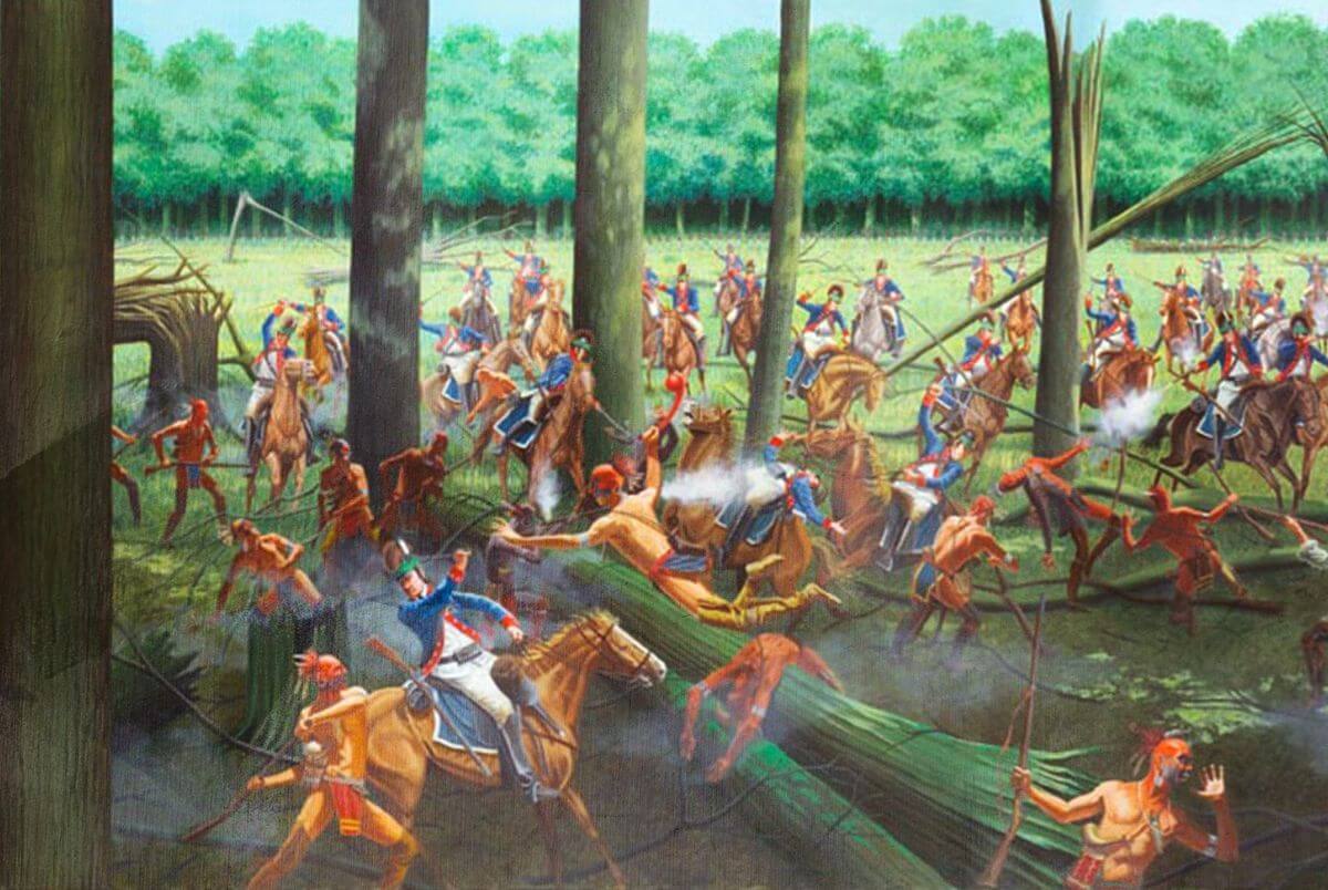 Painting of the Battle of Fallen Timbers
