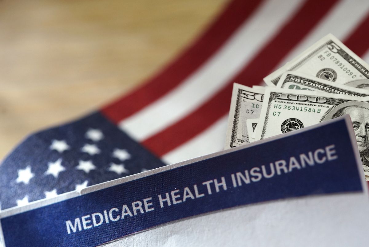medicare money and american flag