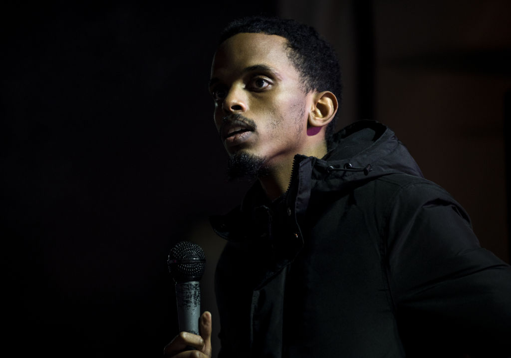 Omar Fateh, a member-elect of the Minnesota State Senate, speaks during a vigil for Dolal Idd, who was shot and killed by Minneapolis Police last night, on December 31, 2020 in Minneapolis, Minnesota.
