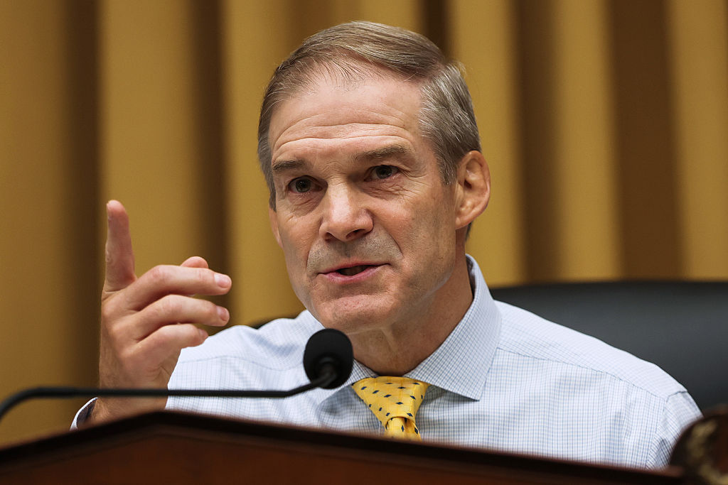 Chairman Rep. Jim Jordan (R-OH) speaks during a House Judiciary Committee hearing with Federal Bureau of Investigation Director Kash Patel in the Rayburn House Office Building on September 17, 2025 in Washington, DC.