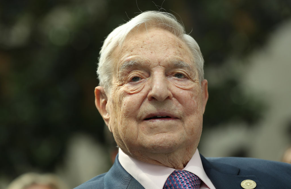 BERLIN, GERMANY - JUNE 08: Financier and philanthropist George Soros attends the official opening of the European Roma Institute for Arts and Culture (ERIAC) at the German Foreign Ministry on June 8, 2017 in Berlin, Germany. The Institute, which is an initiative of the European Council, the Open Society Fund and the Alliance for the European Roma Institute for Arts and Culture, will have an administrative office in Berlin, gallery space in Venice and a liaison office in Brussels. (Photo by Sean Gallup/Getty Images)