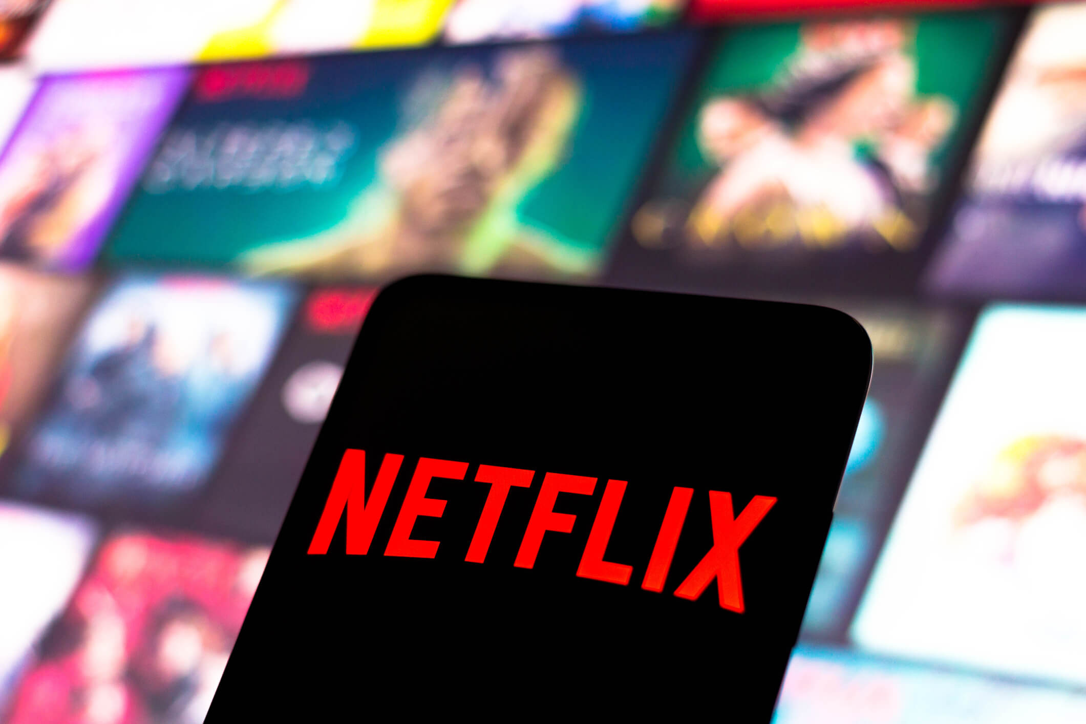 February 3, 2022, Brazil. In this photo illustration, the Netflix logo is displayed on a smartphone screen