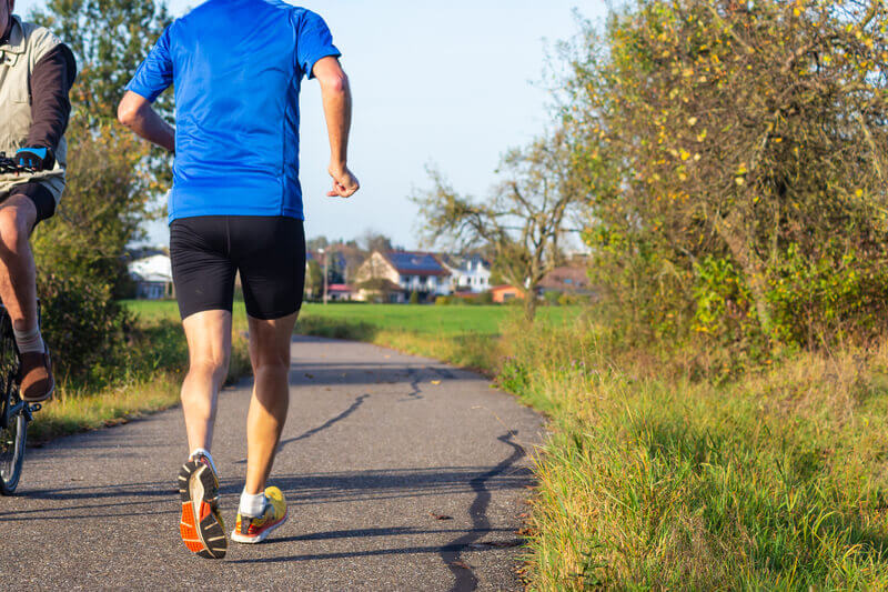summer exercise; man running