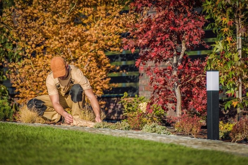 man gardening for the fall season