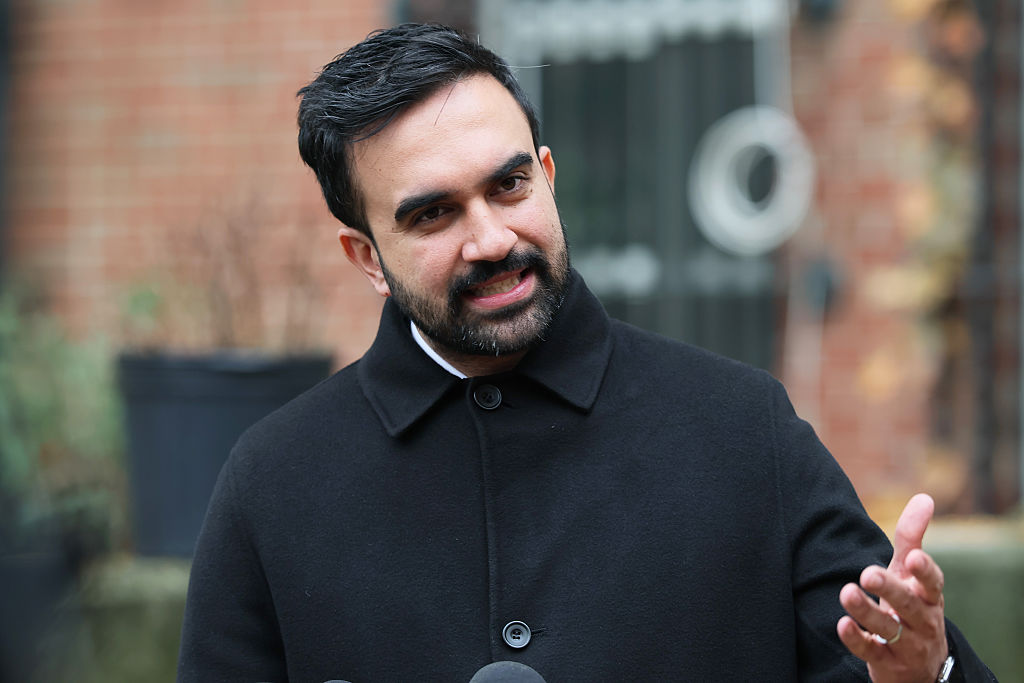 New York Mayor-Elect Zohran Mamdani gives brief remarks during a Veteran's Day event at Volunteers of America - Commonwealth Veterans' Residence on November 11, 2025 in the Soundview neighborhood of the Bronx borough in New York City.