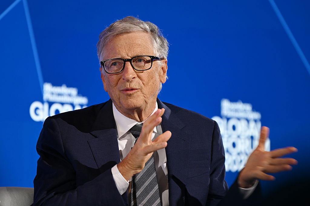 NEW YORK, NEW YORK - SEPTEMBER 24: Bill Gates speaks onstage at the Bloomberg Philanthropies Global Forum 2025 at The Plaza Hotel on September 24, 2025 in New York City. (Photo by Bryan Bedder/Getty Images for Bloomberg Philanthropies)
