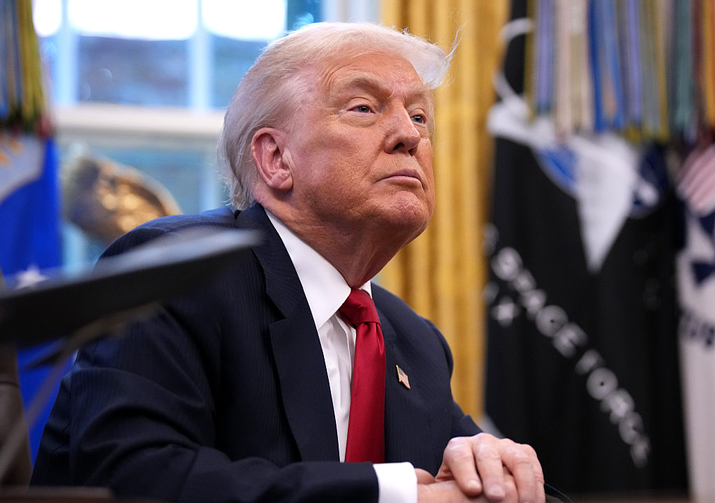 WASHINGTON, DC - NOVEMBER 21: U.S. President Donald Trump delivers remarks during a meeting with New York City Mayor-elect Zohran Mamdani in the Oval Office of the White House on November 21, 2025 in Washington, DC. Trump congratulated Mamdani on his election win as the two political opponents met to discuss policies for New York City, including affordability, public safety, and immigration enforcement. (Photo by Andrew Harnik/Getty Images)