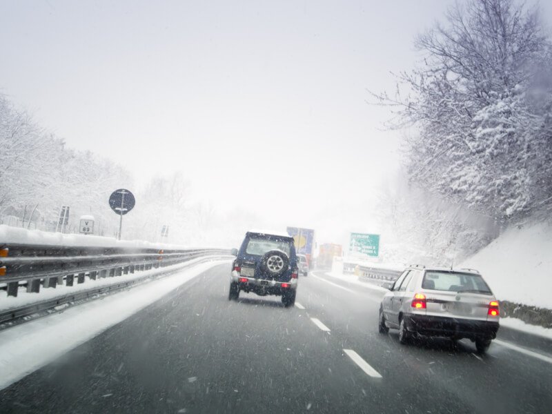driving in the snow, road safety