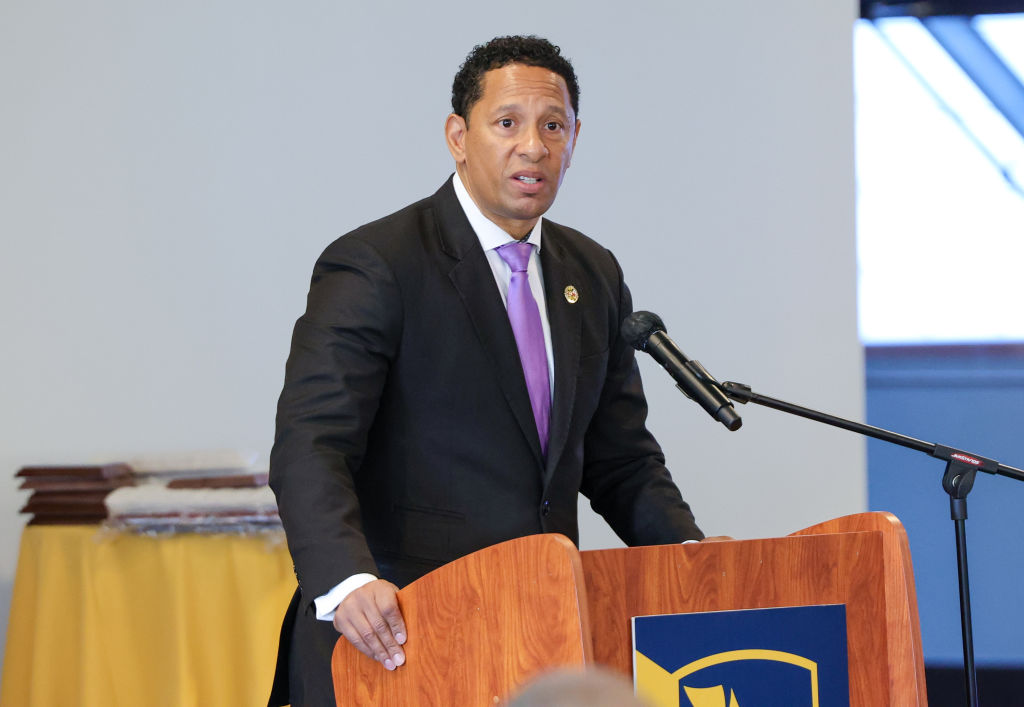 Ivan Jules Bates attends Omega Psi Phi Fraternity Founder's Day observance on November 18, 2023 in Baltimore, Maryland.