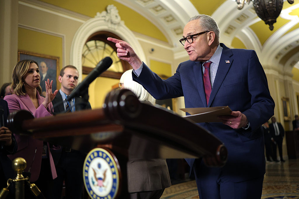 schumer speaking, senate filibuster
