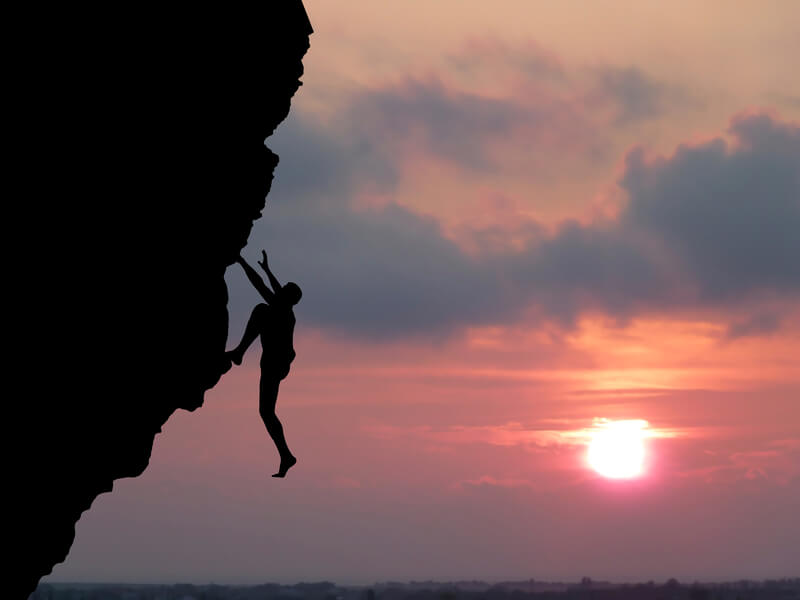 Climber to conquer the peak