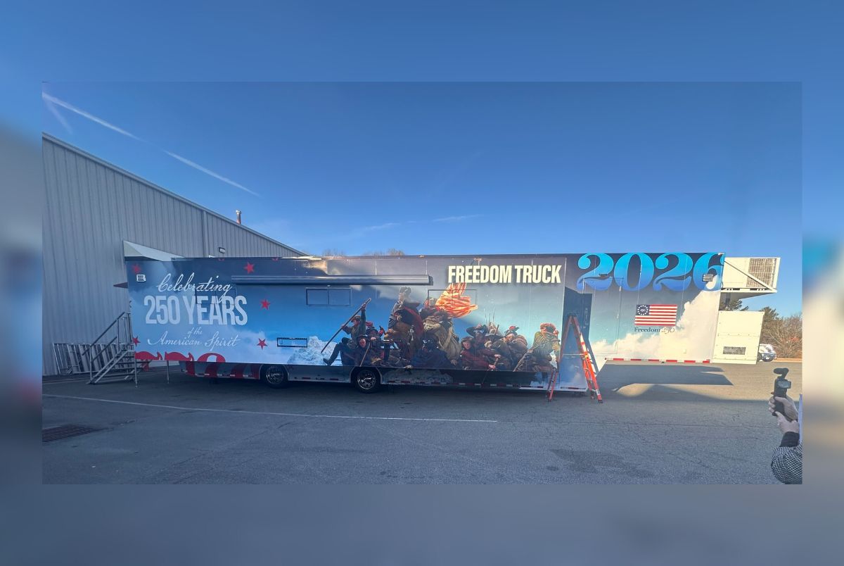 the Freedom 250 Freedom Truck made its first stop in North Carolina.