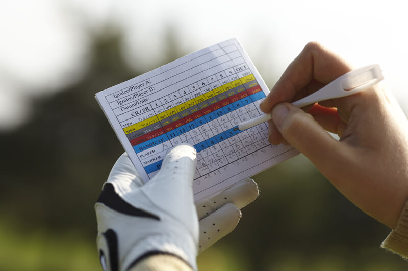 golf score card