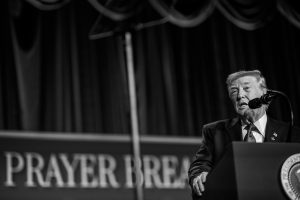 President Donald Trump delivers remarks at the National Prayer Breakfast, Thursday, February 5, 2026, at the Washington Hilton in Washington, D.C.