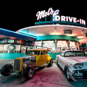 Mel's Drive-In, a themed quick-service restaurant located in the Hollywood section of Universal Studios Florida.