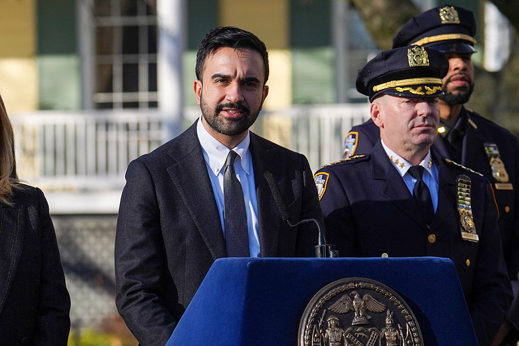 New York City Mayor Zohran Mamdani speaks to the media regarding the attempted bombing at a right-wing protest in front of Gracie Mansion on Saturday, on March 8, 2026 in New York City.