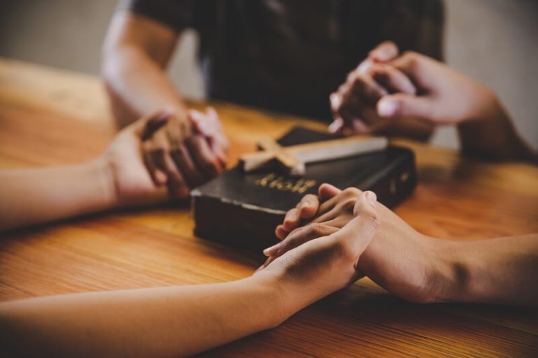 faith and family, praying together