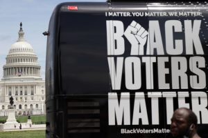 black voters matter sign