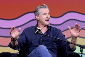 Governor Gavin Newsom speaks at Networth and Chill podcast at the Vox Media Podcast Stage at SXSW on March 15, 2026 in Austin, Texas.