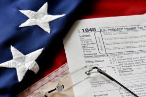 US flag, state income taxes, form