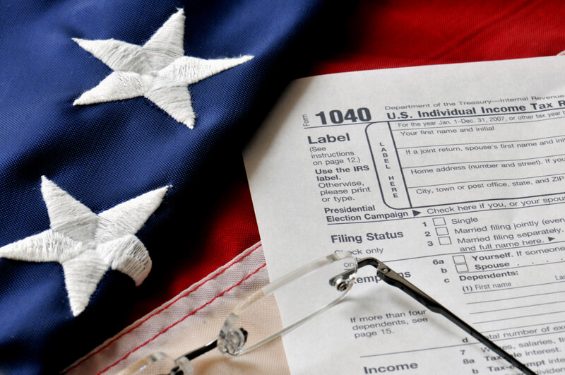 US flag, state income taxes, form