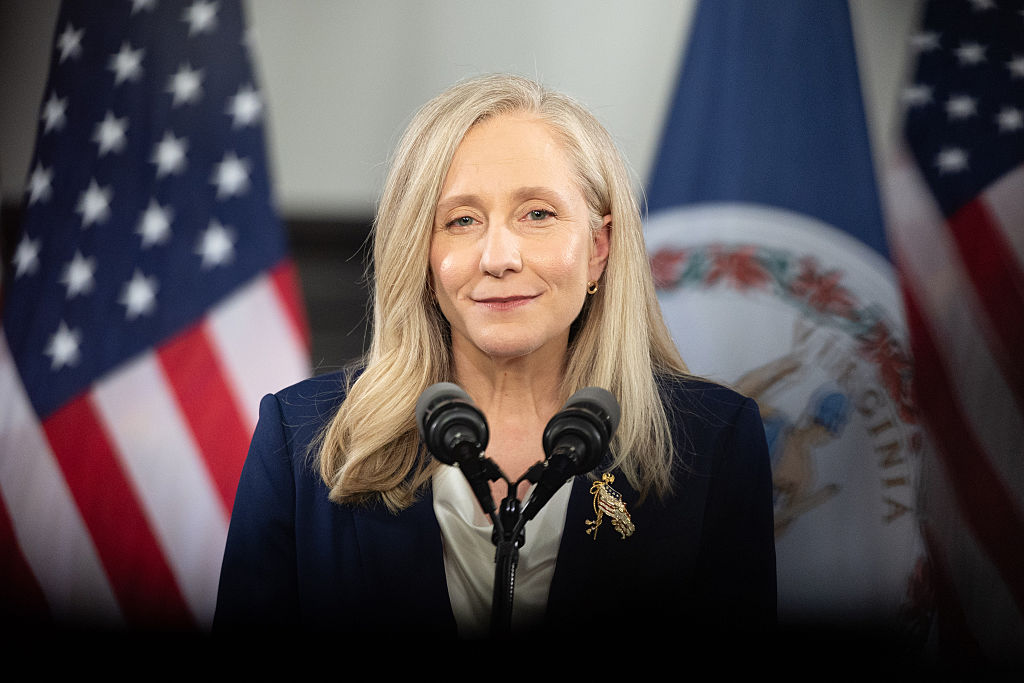 Virginia Gov. Abigail Spanberger delivers the Democratic response to U.S. President Donald Trump's State of the Union address on February 24, 2026 in Williamsburg, Virginia.