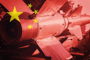 Weapons of mass destruction. Chinese ICBM missile. War Background. Nuclear Missile.