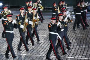 A military parade or ceremony