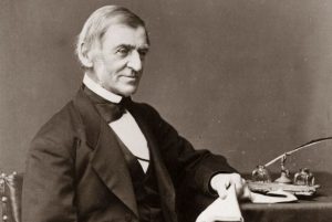 American essayist Ralph Waldo Emerson (1803 - 1882) who was among the leaders of the transcendental movement in Boston.