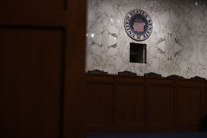 WASHINGTON, DC - JUNE 13: The hearing room is set for a hearing U.S. Attorney General Jeff Sessions will testify before the Senate Select Committee on Intelligence June 13, 2017 on Capitol Hill in Washington, DC. Sessions requested to testify publicly on the Justice Department's investigation into Russia's meddling in the 2016 election. (Photo by Alex Wong/Getty Images)