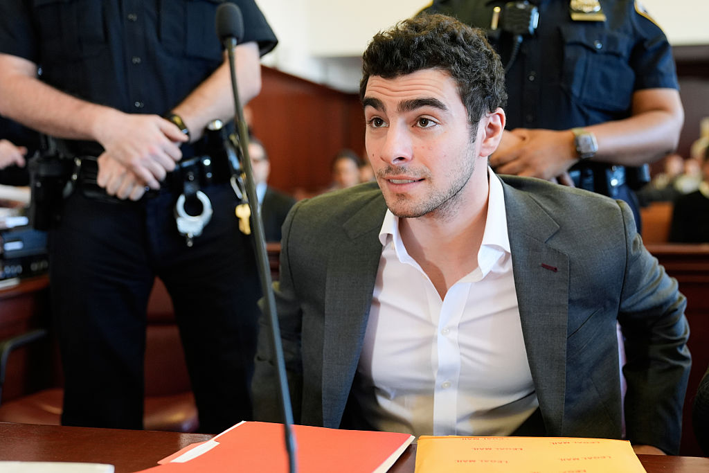 Luigi Mangione appears for a suppression of evidence hearing in the killing of UnitedHealthcare CEO Brian Thompson in Manhattan Criminal Court on December 16, 2025 in New York City.