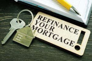 Refinance your mortgage phrase and metal key with small home.