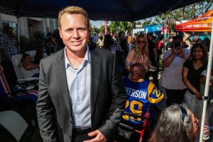 Mayoral candidate Spencer Pratt hosts a campaign event in Los Angeles on Wednesday.