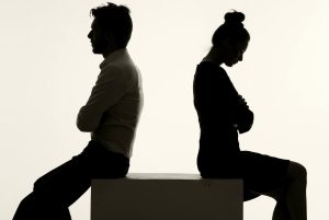 Sad couple having an argument. Sad couple having the serious argument