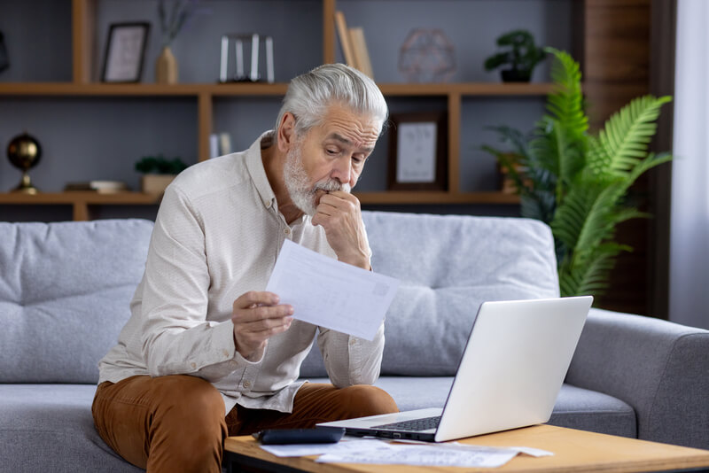 senior man stressed, social security lump sum death benefit