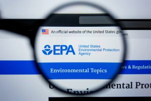 Los Angeles, California, USA - 29 Jule 2019: Illustrative Editorial of EPA. GOV website homepage. United States Environmental Protection Agency logo visible on display screen.