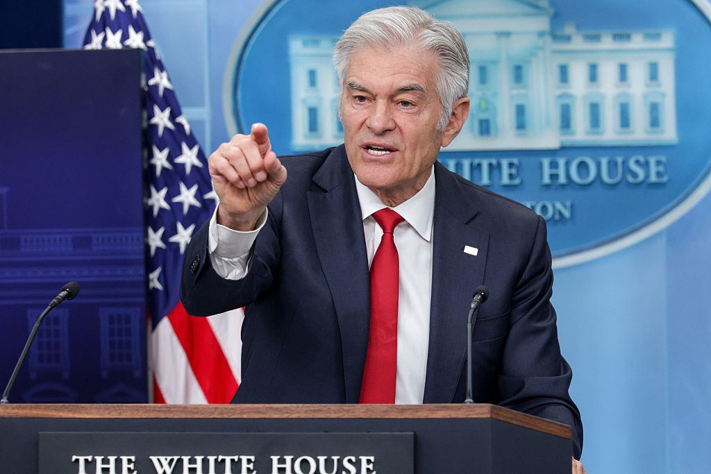 Administrator for the Centers for Medicare & Medicaid Services Dr. Mehmet Oz answers questions during a press conference in the Brady Press Briefing Room at the White House on June 02, 2026 in Washington, DC.