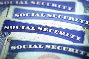 Social Security Cards Symbolizing Benefits for Elderly United Stated.