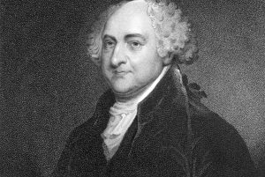 circa 1800: Portrait of John Adams (1735-1826), second President of the United States, who served in office from 1797 to 1801. Adams, from Massachusetts, played a pivotal role in negotiating a peace treaty with England in 1783.